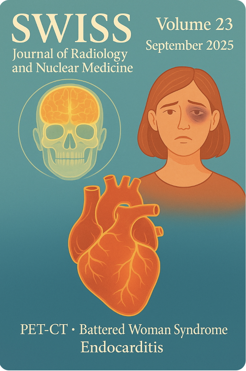 					View Vol. 23 No. 1 (2025): PET/CT of the Breast & Malignant Yolk Sac Tumor of the Ovary in a Child & Cryptic Septic Endocarditis and Systemic Thromboembolism Triggered by Oral Microflora & Contribution of Hybrid SPECT CT Imaging with [99mTc] Tc-MDP in Battered Woman Syndrome
				