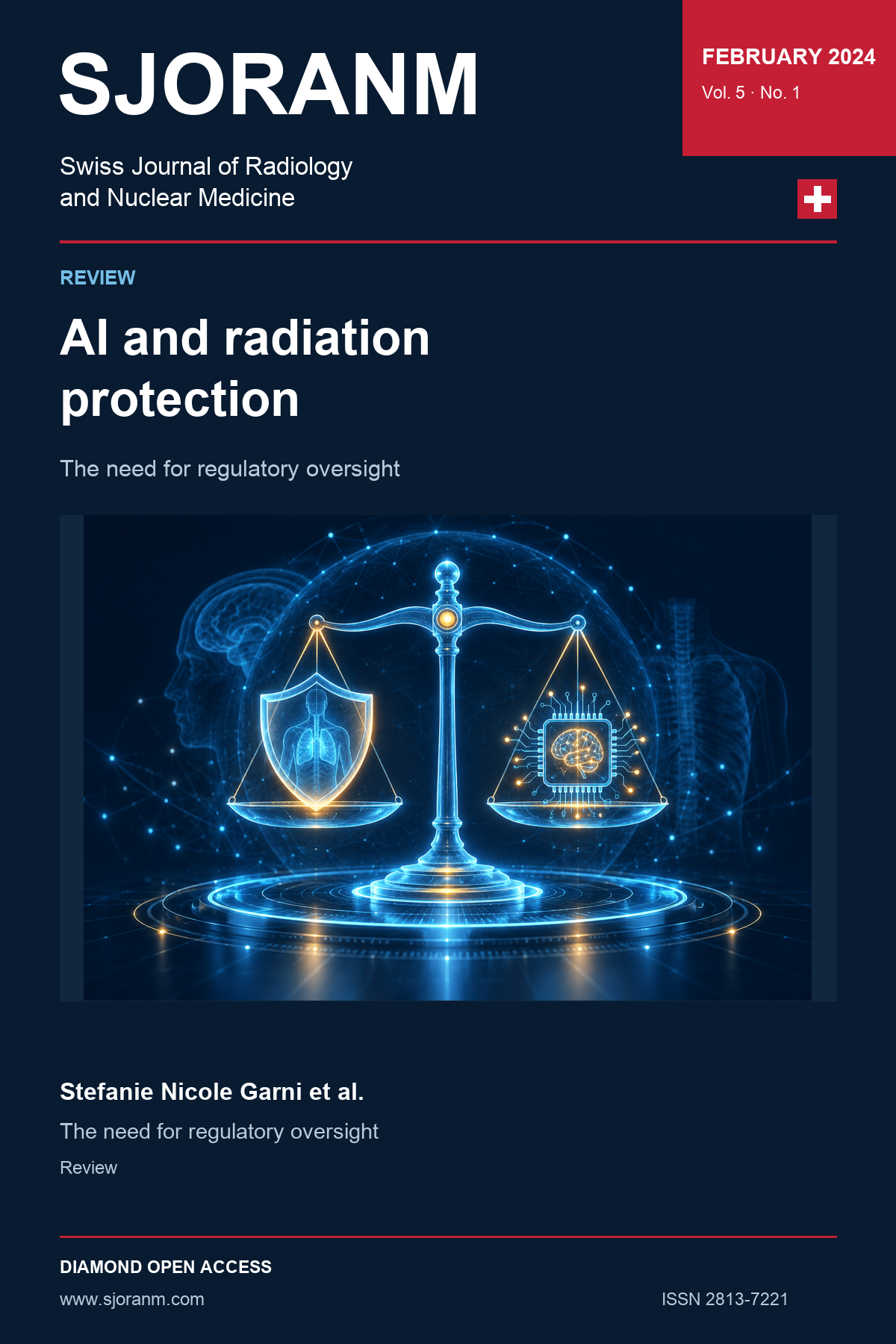 SJORANM article cover, Vol. 5 No. 1 (2024). Holographic symbolic illustration for article 18.