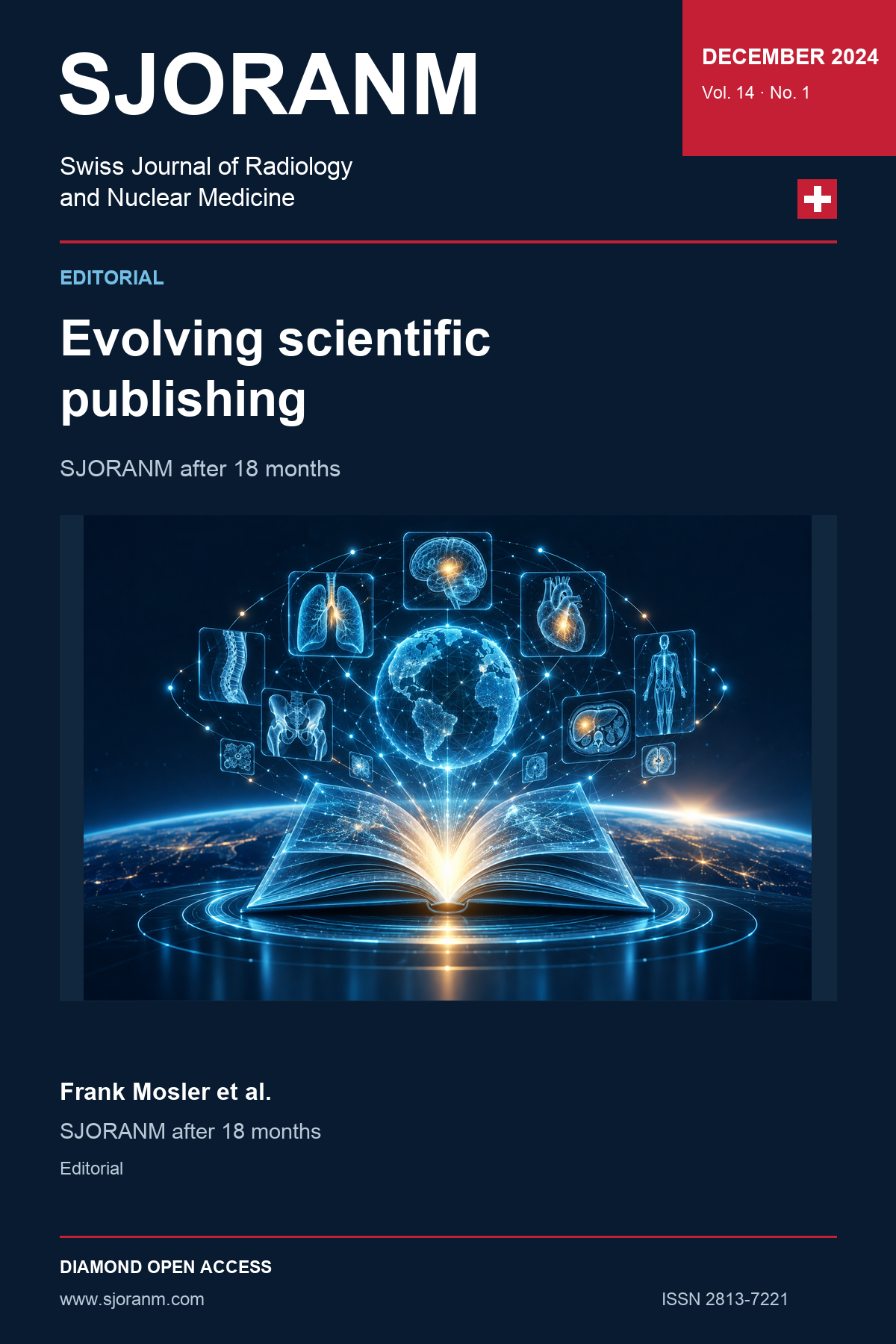 SJORANM article cover, Vol. 14 No. 1 (2024). Holographic symbolic illustration for article 48.