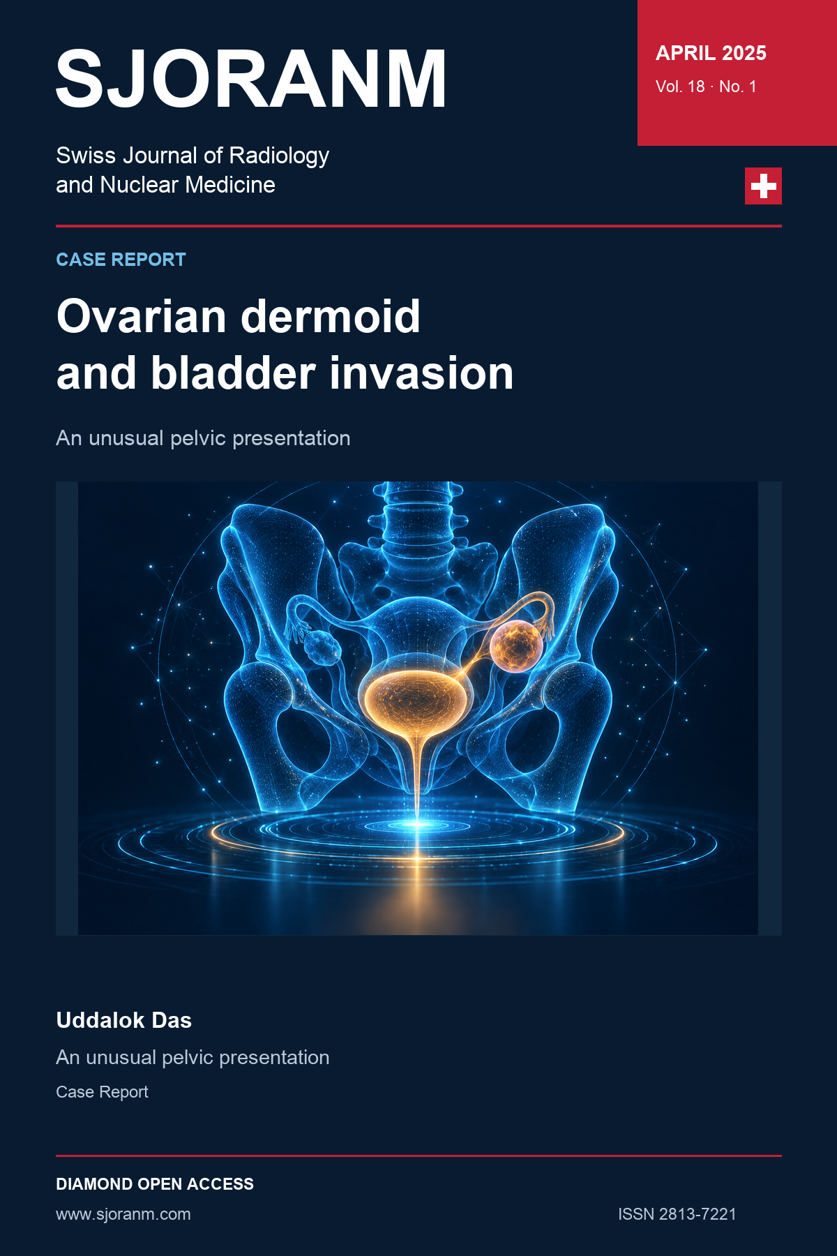 SJORANM article cover, Vol. 18 No. 1 (2025). Holographic symbolic illustration for article 62.