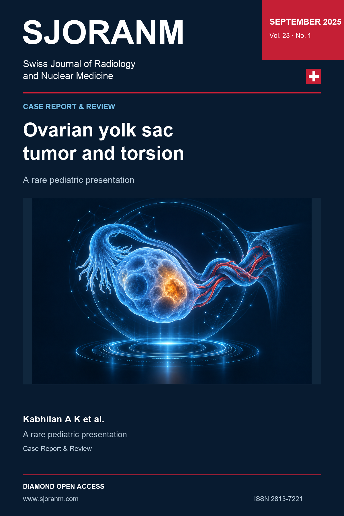 SJORANM article cover, Vol. 23 No. 1 (2025). Holographic symbolic illustration for article 82.