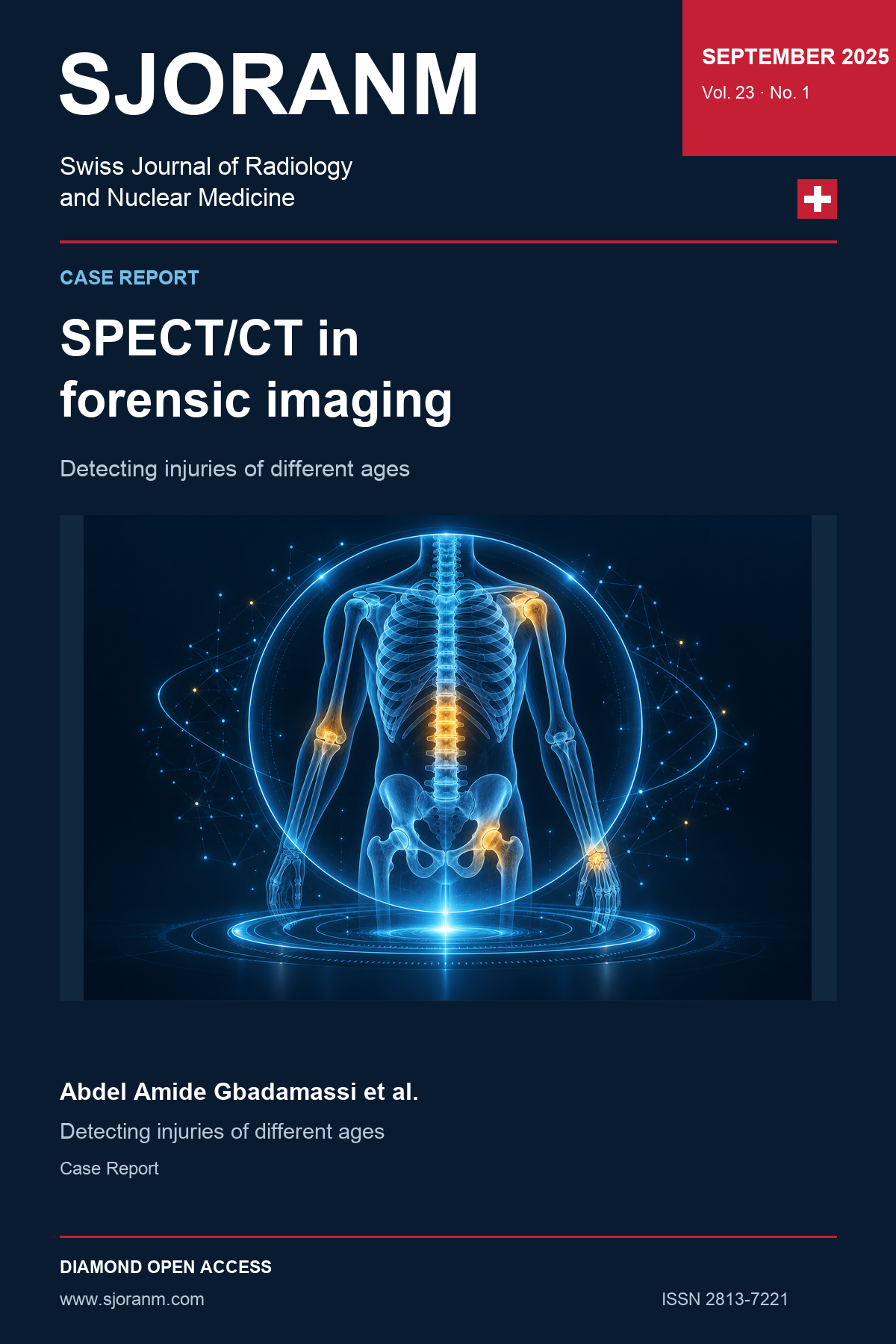 SJORANM article cover, Vol. 23 No. 1 (2025). Holographic symbolic illustration for article 84.