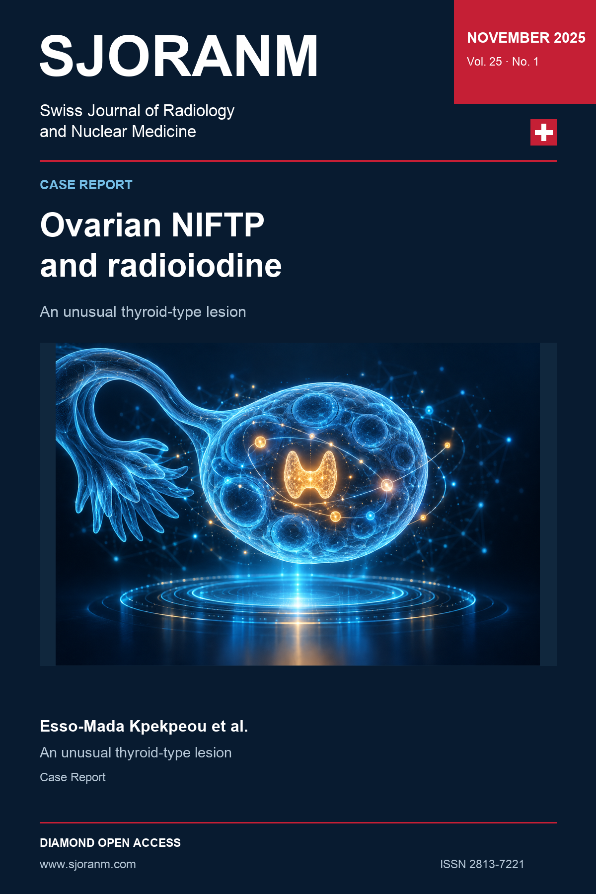 SJORANM article cover, Vol. 25 No. 1 (2025). Holographic symbolic illustration for article 95.