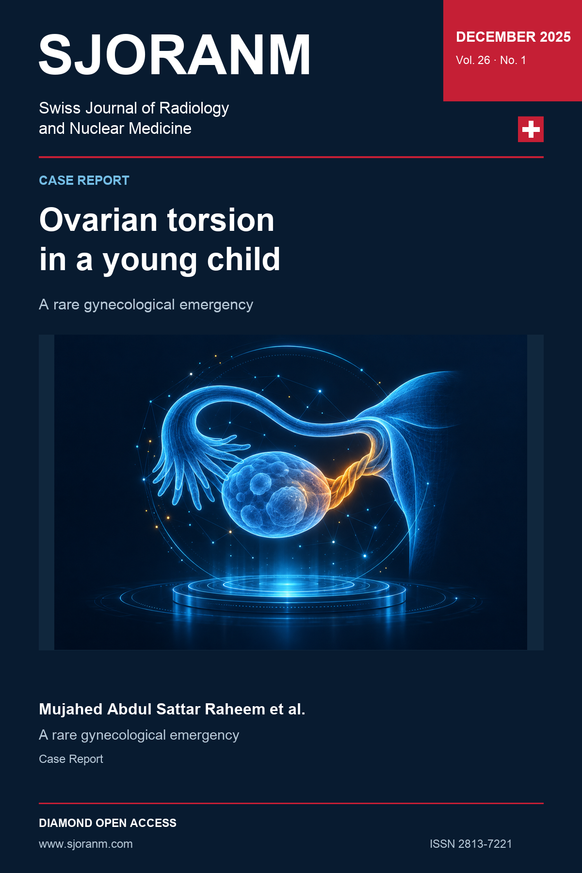 SJORANM article cover, Vol. 26 No. 1 (2025). Holographic symbolic illustration for article 98.